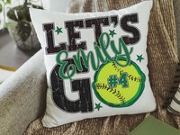 CapableByDesign personalized name and number throw pillows