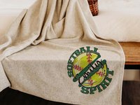 CapableByDesign personalized team spirit softball throw blanket with name