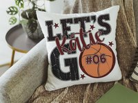 CapableByDesign personalized Lets Go name and number pillow