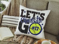 Personalized lets go softball pillow for daughter, pink softball school spirit decor, cute softball gifts for player, team number