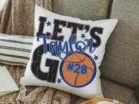 CapableByDesign personalized Lets Go name and number pillow