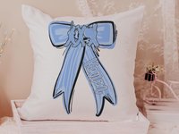Personalized maroon name throw pillow for girls, marching band gifts for players, drum corps mom gift, school spirit decor, high