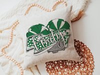 Personalized carolina blue pom pom back to school pillow for bed, cheerleader gifts for seniors, cheer stunt name throw pillow for girl