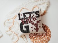 CapableByDesign personalized lets go cheer pillow with name
