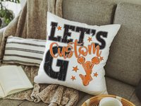 CapableByDesign personalized lets go cheer pillow with name