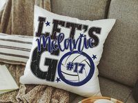 CapableByDesign personalized name and number throw pillows