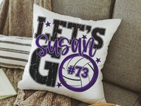 CapableByDesign personalized name and number throw pillows