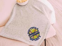 CapableByDesign personalized team spirit softball throw blanket with name