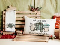 CapableByDesign just trying to keep the plants and sourdough alive throw pillows and towels