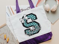 CapableByDesign personalized initial and name tote bags