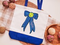 CapableByDesign personalized softball tote bag