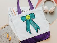 CapableByDesign personalized softball tote bag