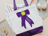CapableByDesign personalized softball tote bag