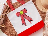 CapableByDesign personalized softball tote bag