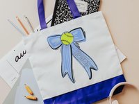CapableByDesign personalized softball tote bag