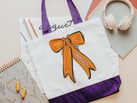 Personalized Carolina blue cheer coach tote bags for women, cheer squad gifts, name tote bag for teen girls, cheerleader gifts for girls