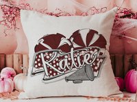 CapableByDesign personalized cheer pillow with name