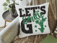 CapableByDesign personalized lets go cheer pillow with name