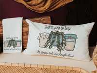 CapableByDesign just trying to keep the plants and sourdough alive throw pillows and towels