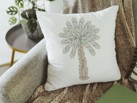CapableByDesign oyster palmetto tree throw pillows and matching towels