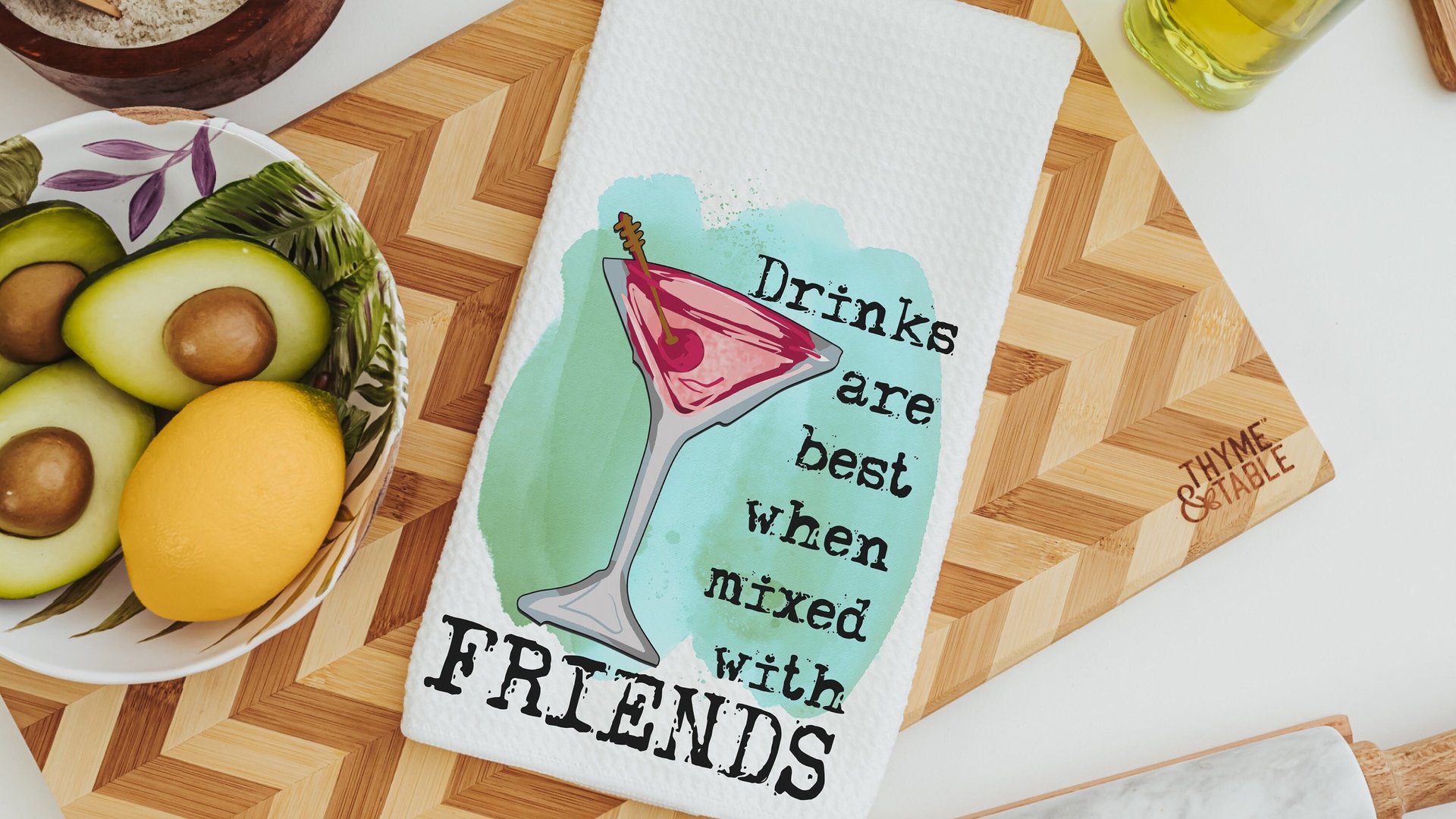 this wine pairs well with, wine kitchen towels, cheers to you champagne dish towels, new apartment gift for her, cocktail gifts for women