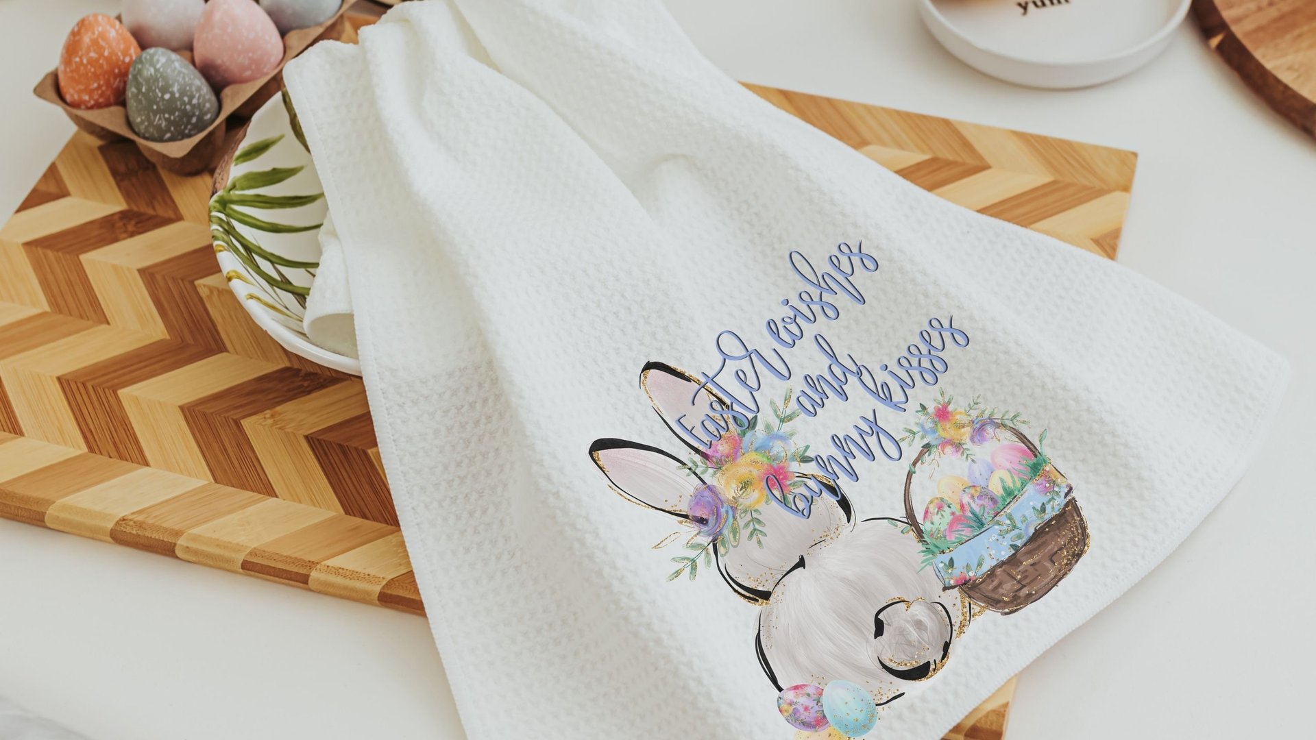 Easter wishes and bunny kisses throw pillows 
