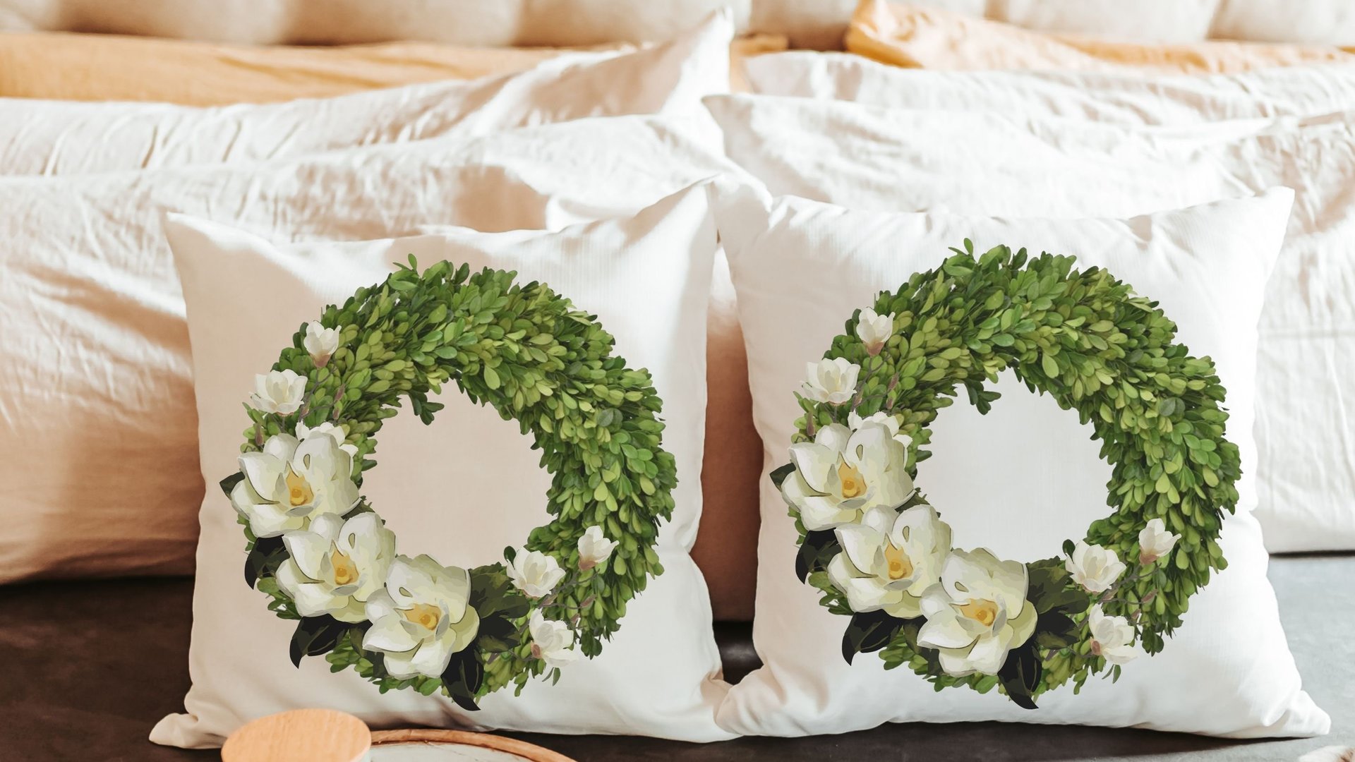 magnolia hand towels for bathroom, floral dish towels wedding gift for couple, bridal shower kitchen gifts, farmhouse kitchen towels, plant