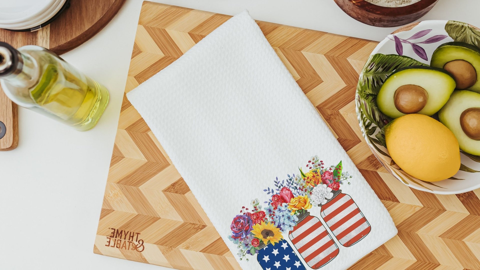 texas kitchen towels, Texas state flower bluebonnet gifts, wildflower kitchen dish towels, patriotic gifts for women, floral hand towels for