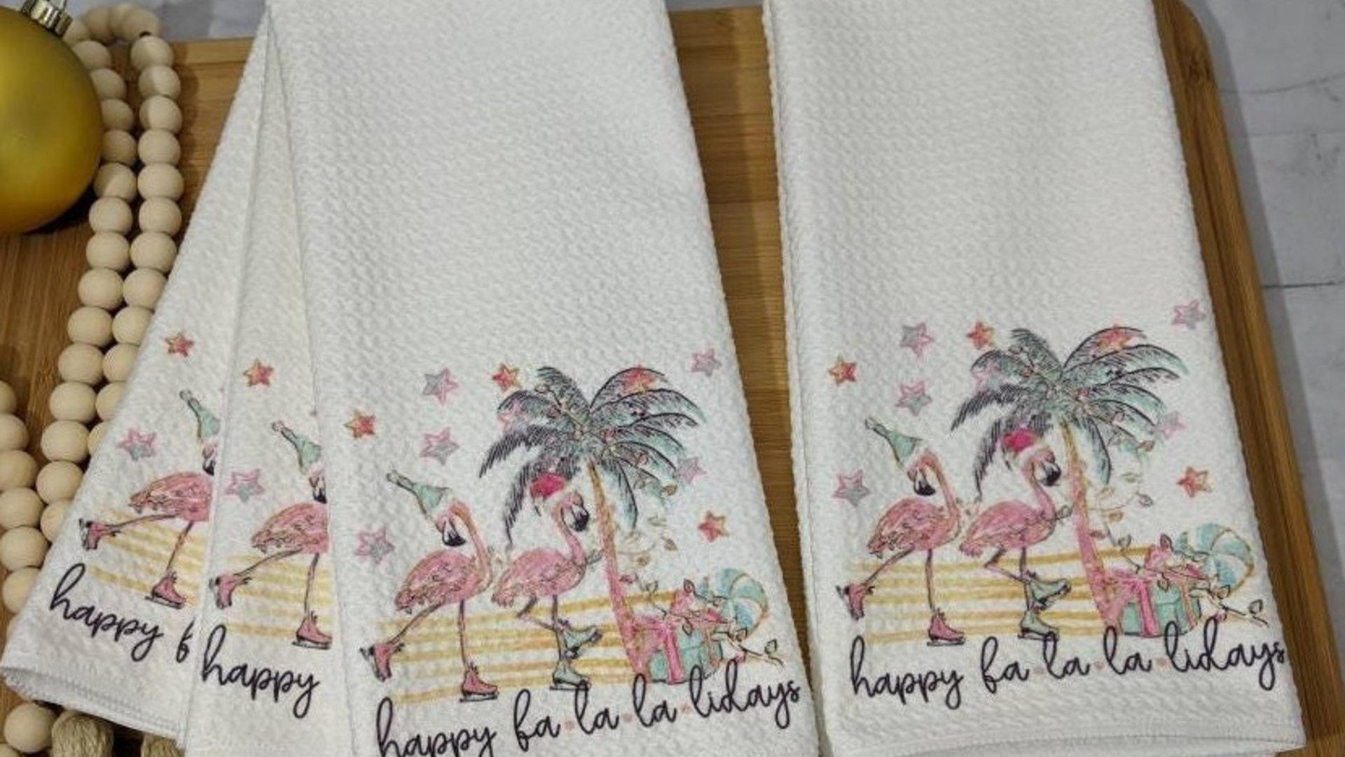 funny flamingo Christmas throw pillows for couch, beach Christmas decor for home, coastal Christmas pillow covers 18 x 18, cute Christmas