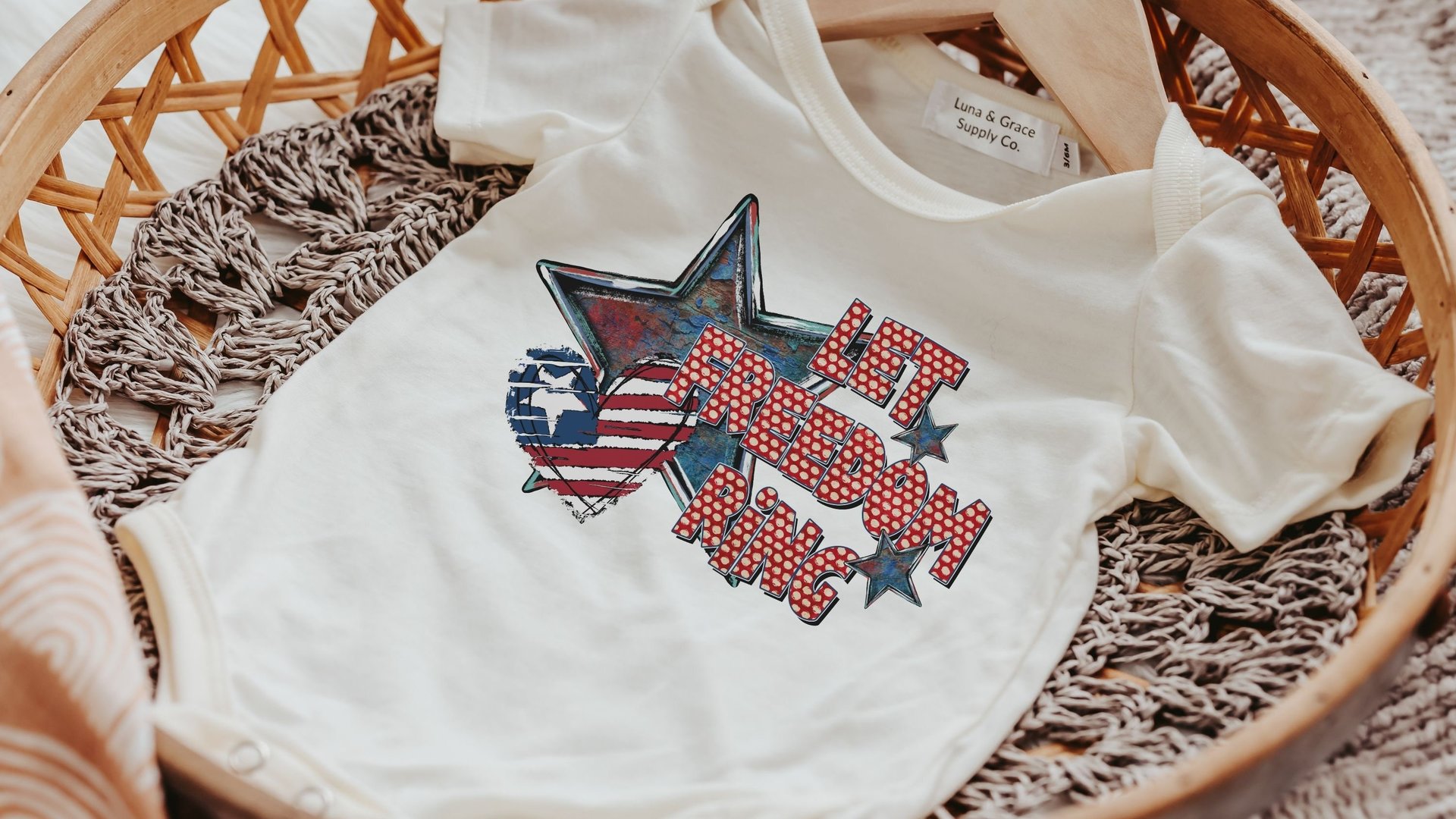 let freedom ring first 4th of July baby outfit, patriotic baby gifts for boys, military dad to be gifts, gender neutral coming home outfit