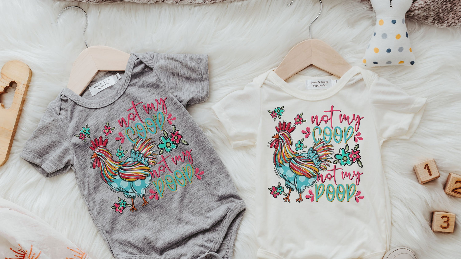 not my coop not my poop funny baby bodysuit, farm baby gifts, chicken baby clothes, newborn girl coming home outfit, cake smash romper, best