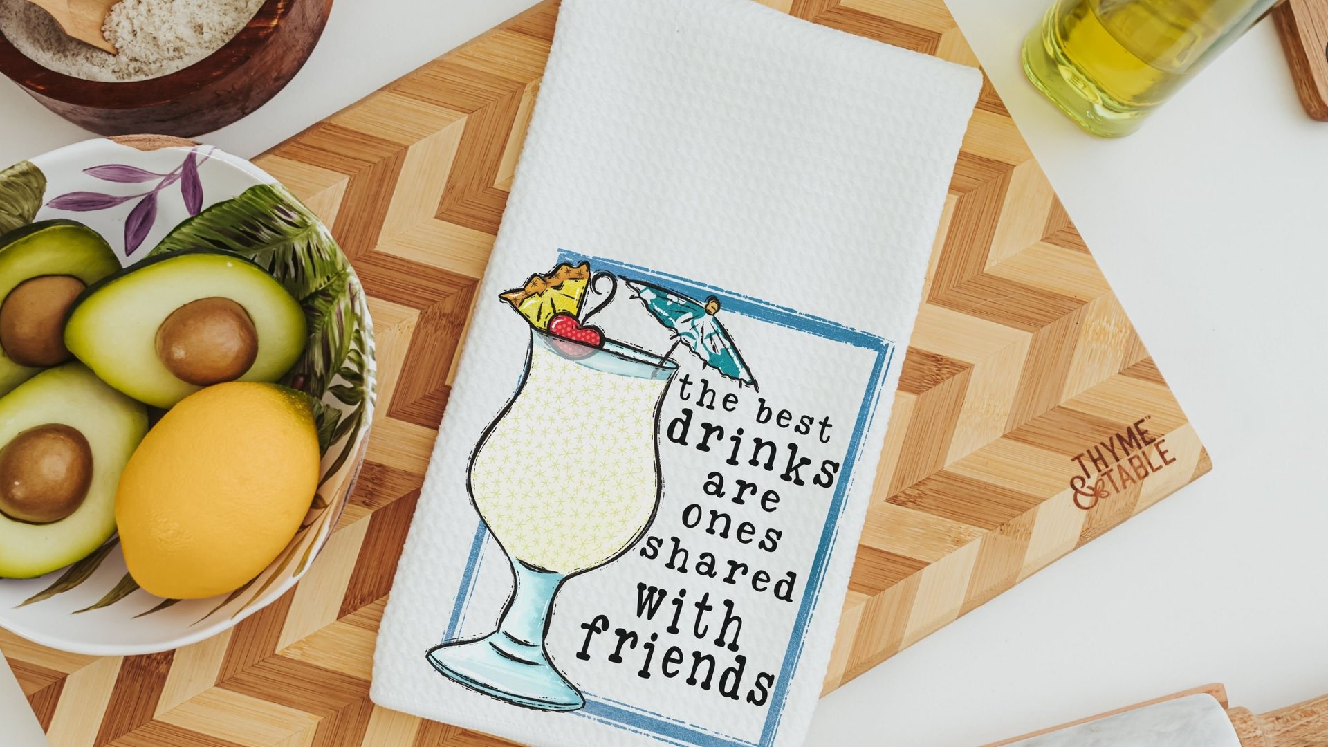 funny kitchen towels, pina colada bar towels, alcohol gifts for women, margarita bar decor, best friend birthday gifts for her, secret Santa