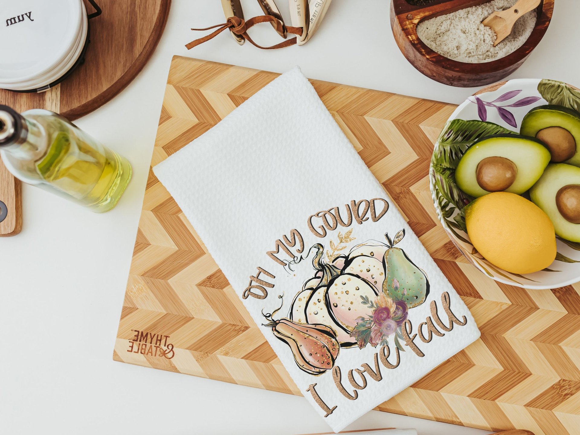 oh my gourd I love fall pumpkin kitchen towels, fall leaves and pumpkins please pumpkin kitchen decor, Thanksgiving kitchen hand towels, new