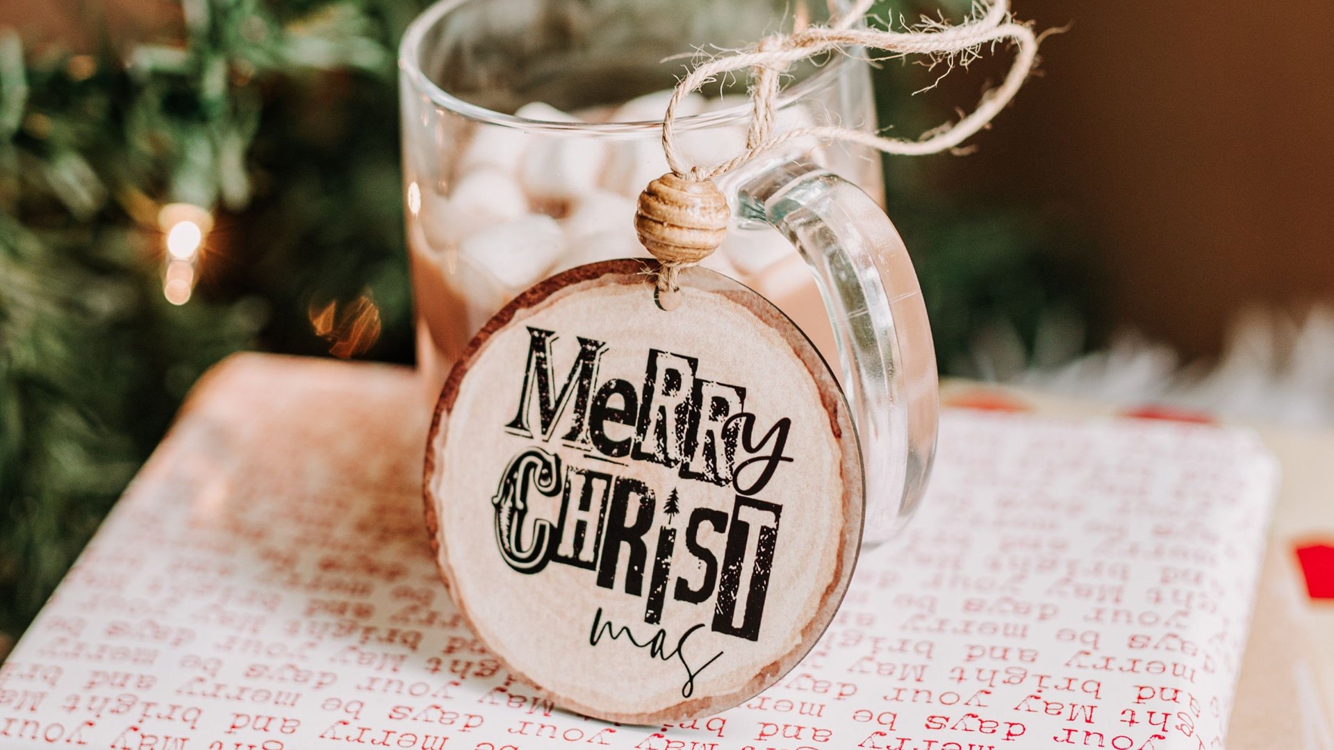 Joy to the world farmhouse Christmas ornament set