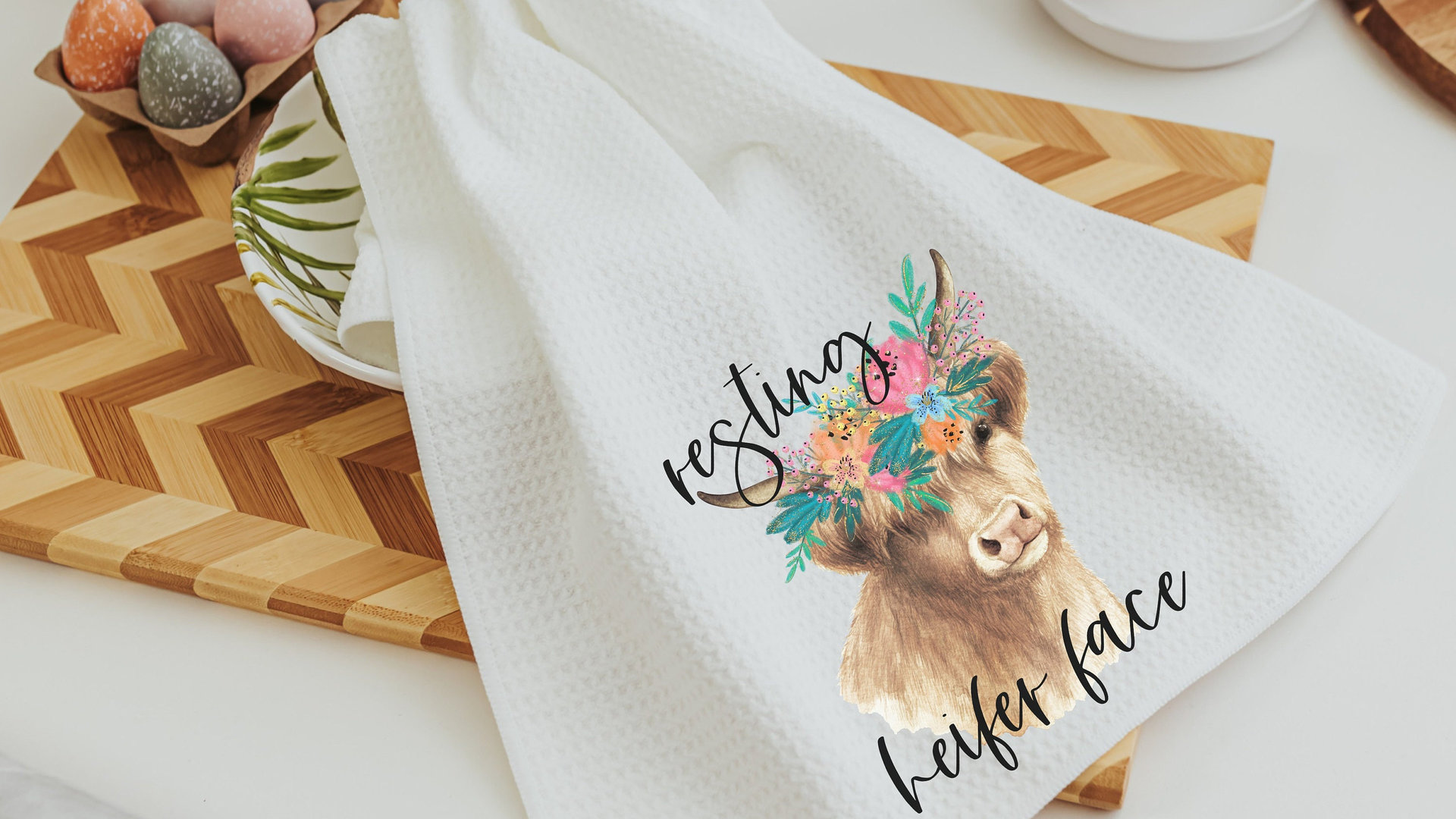 just a little moody farmhouse cow kitchen towels, not today heifer cow gifts for cow lovers, funny best friend gifts for her, farm gifts for