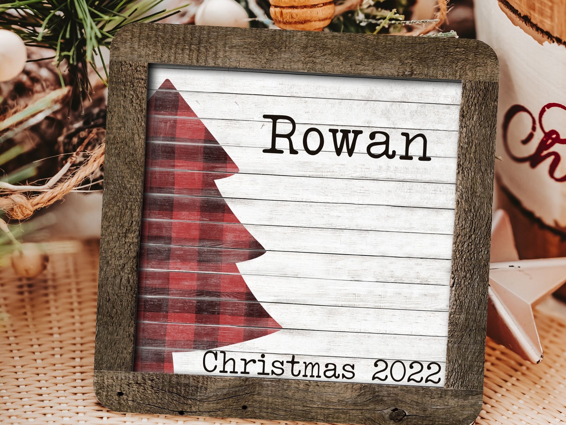 personalized Christmas ornaments family ornament, Christmas gifts for Mom from son, kids name ornaments, grandma gift from granddaughter