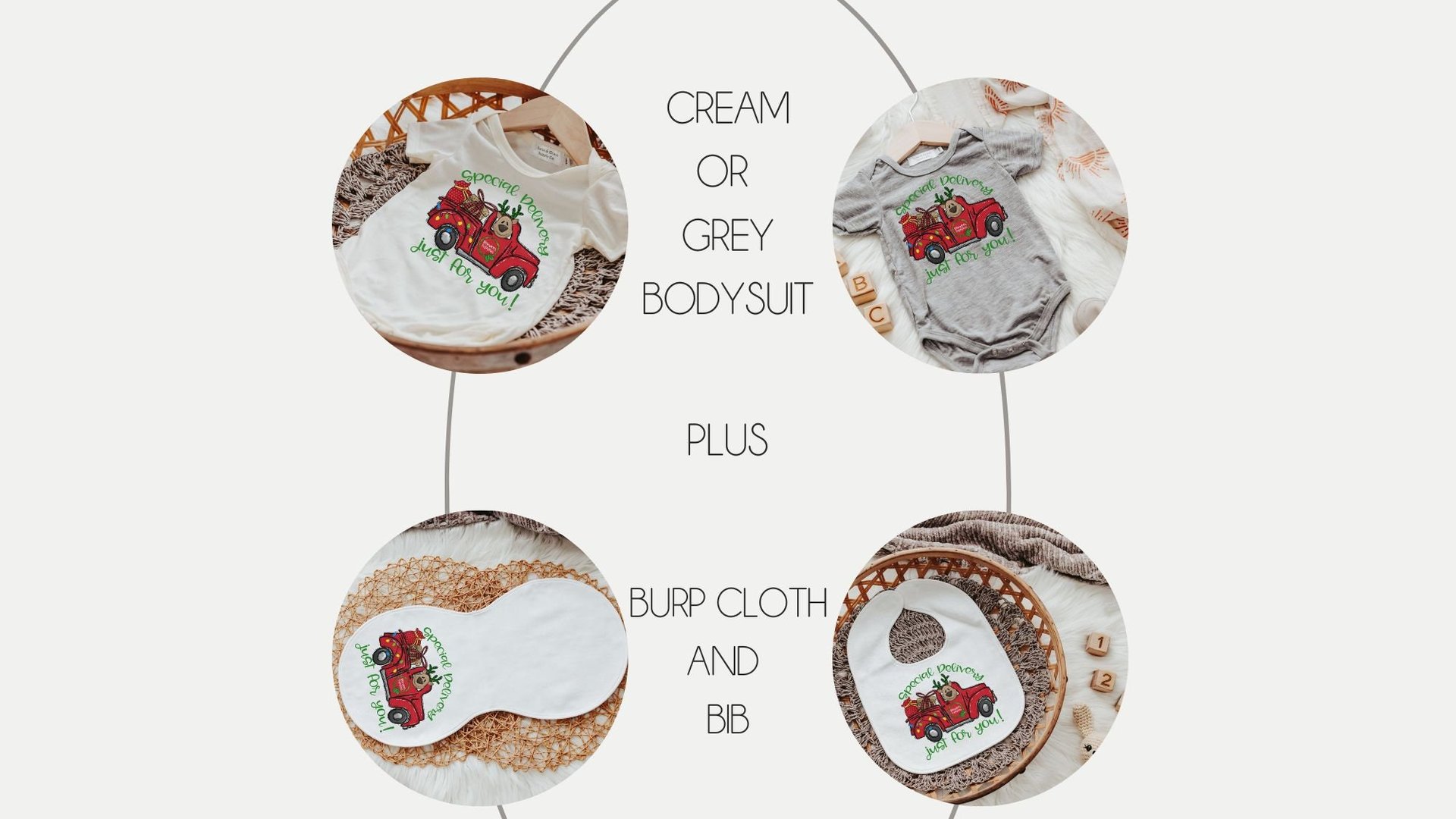 special delivery from the north pole babys first Christmas outfit boy, cute Christmas baby bodysuit, newborn Christmas gifts for infants