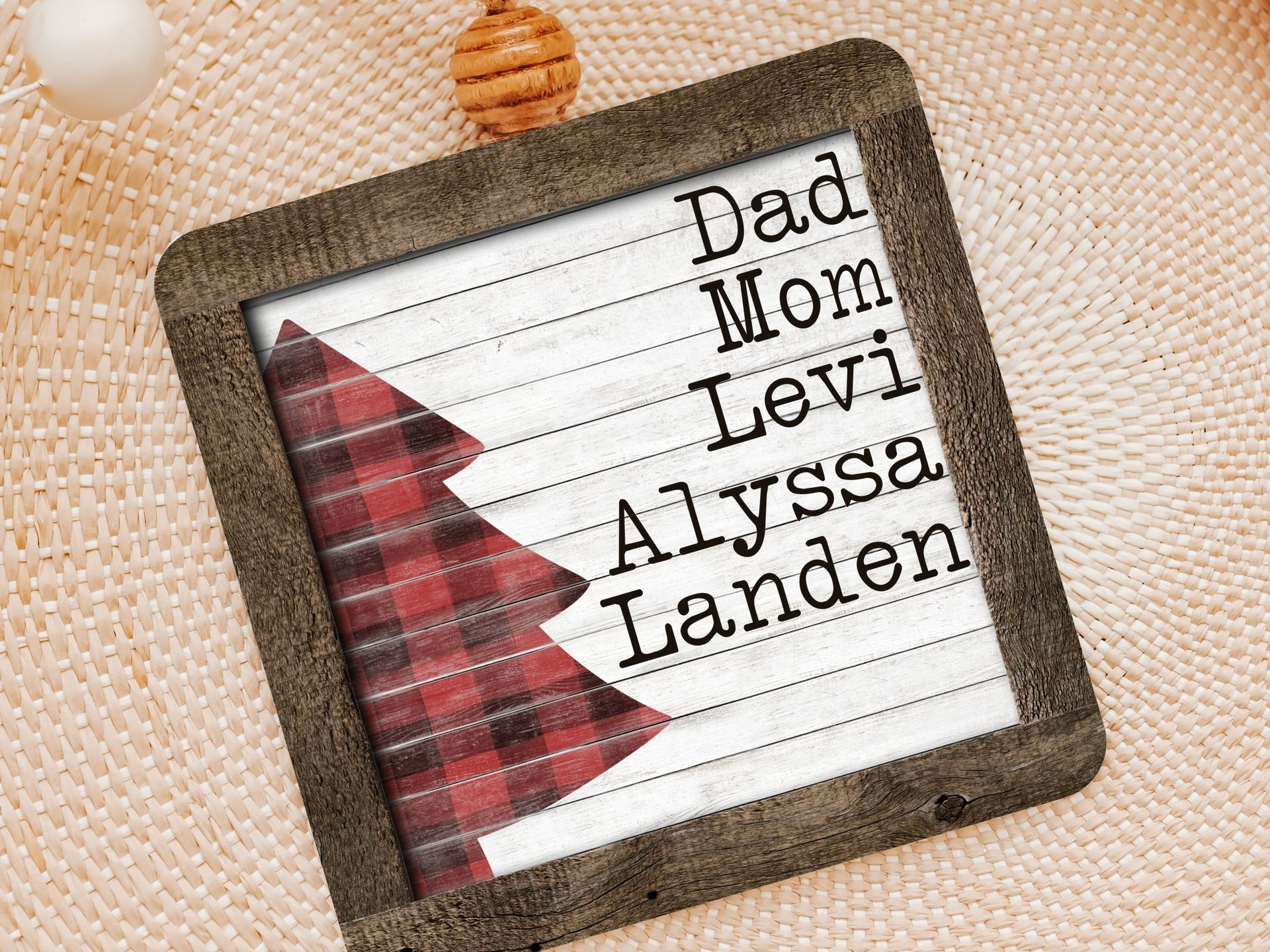personalized Christmas ornaments family ornament, Christmas gifts for Mom from son, kids name ornaments, grandma gift from granddaughter