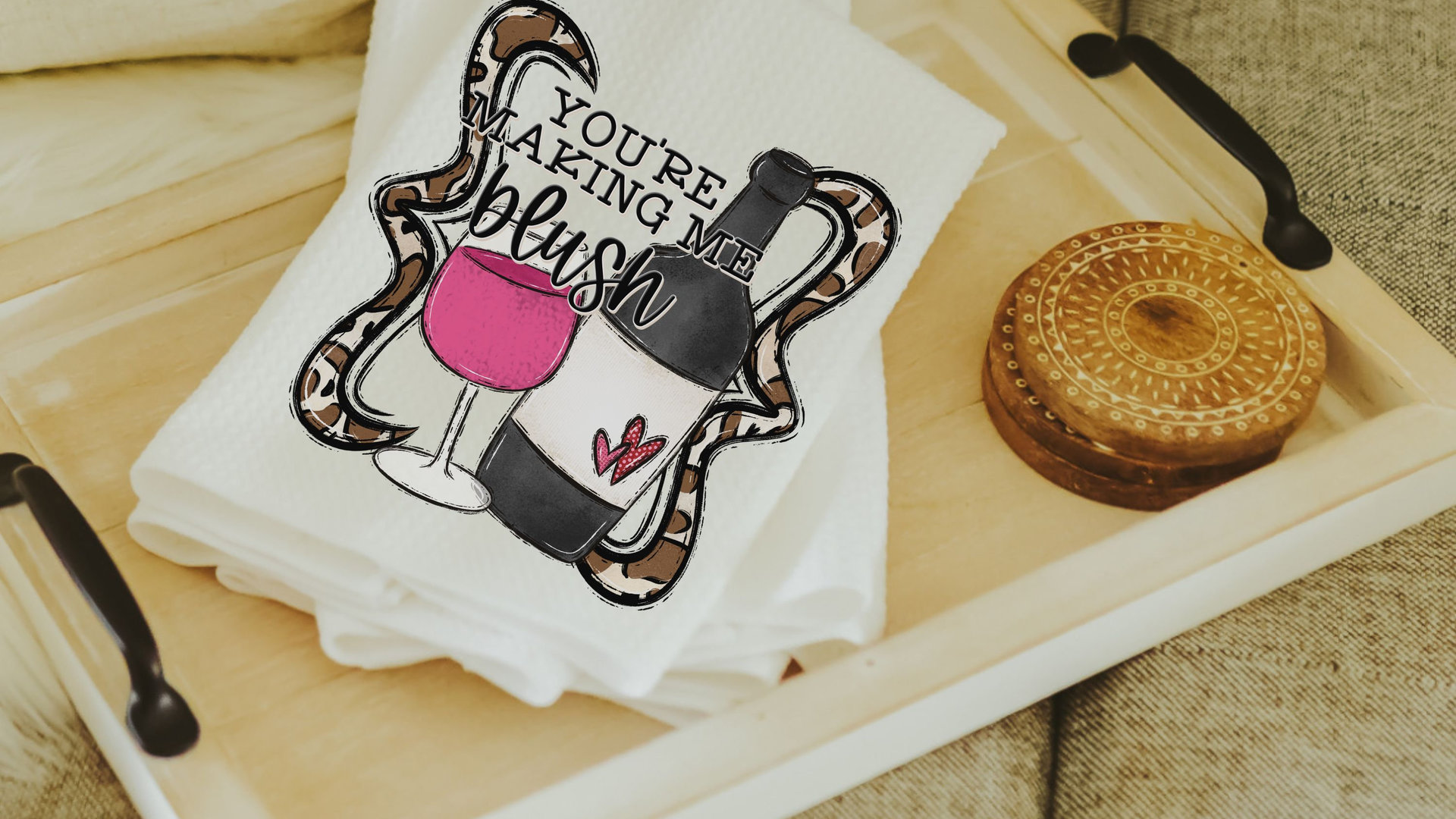 everything happens for a Riesling funny wine kitchen towels for friends, wine bar accessories, wine gifts for women, you had me at merlot