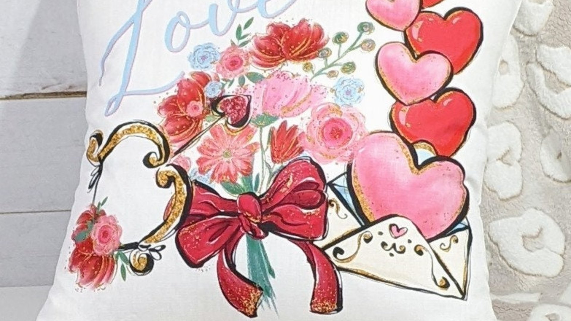 Valentines Day throw pillow for couch, cupids arrow accent pillows for bed, romantic gifts for girlfriend, cute Valentines gifts for wife