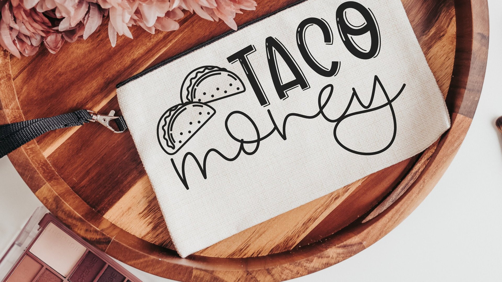 taco money pouch, funny makeup bag for women, taco gifts for teachers, cosmetic bag for purse, taco lover gift, zipper pouch college student