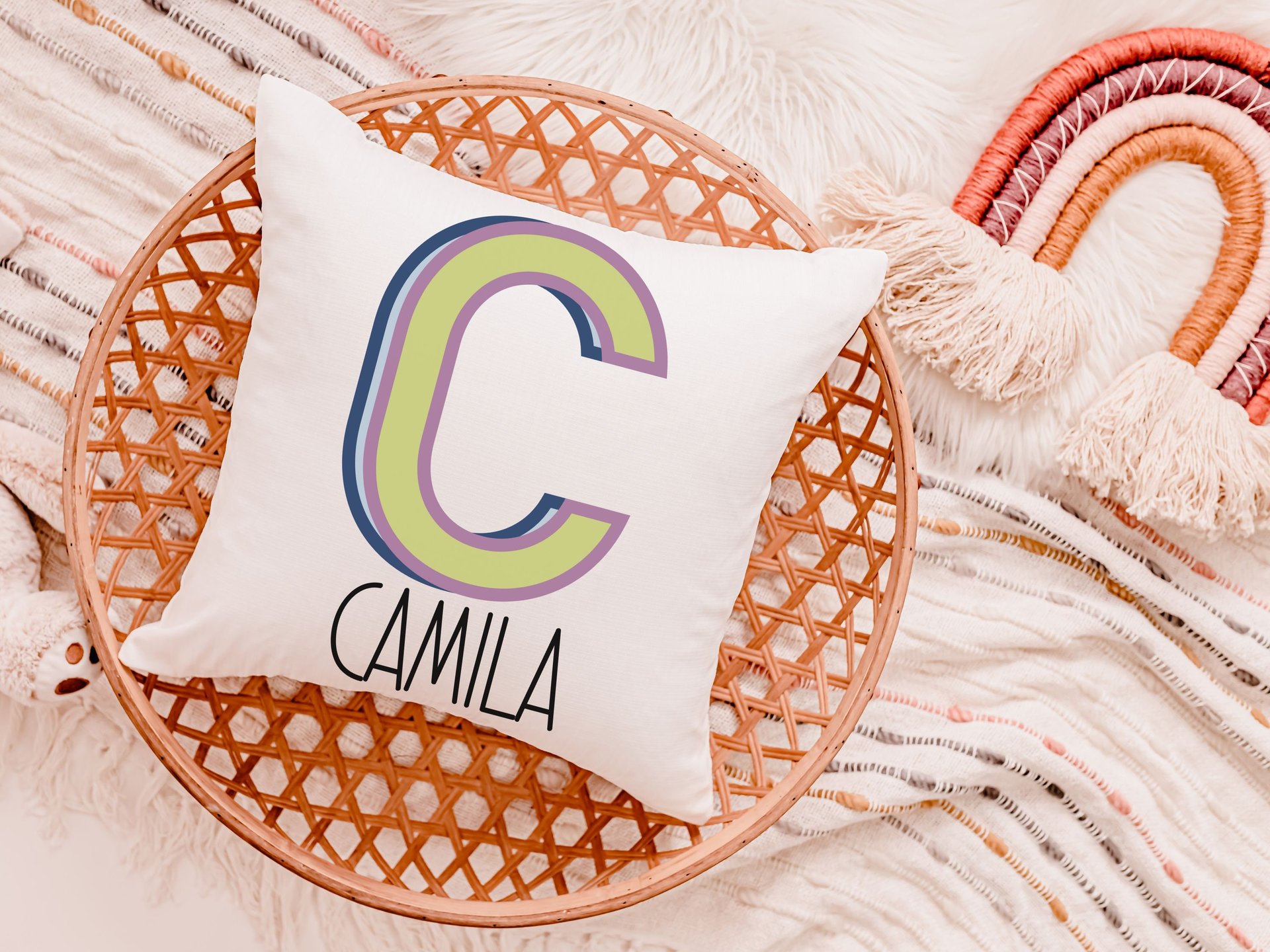 personalized throw pillow for kids, custom name pillow for bed, college dorm decor for girls, tween girl room decor, teenage girl gifts