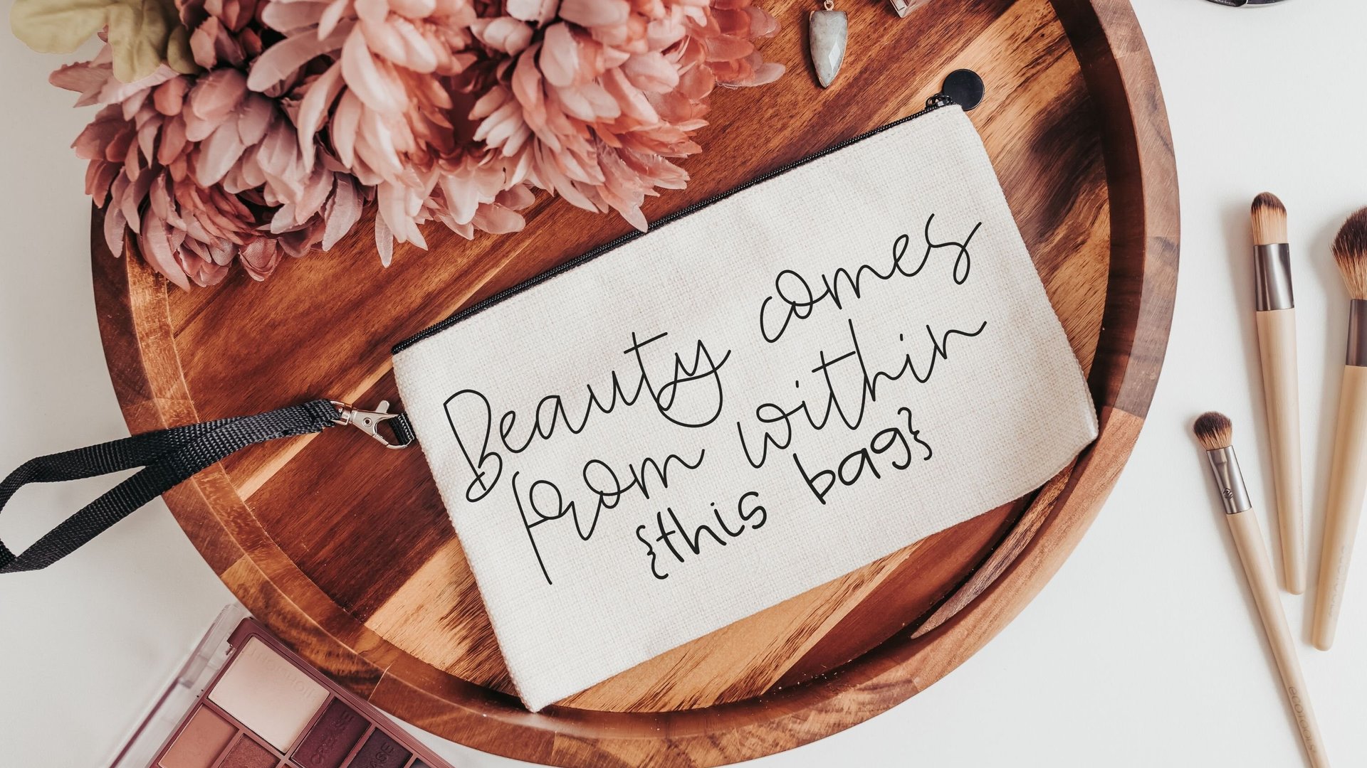 makeup bag for women, cosmetic bag for purse, bridal party gifts for wedding day gifts for bridesmaids, getting ready gifts for wedding