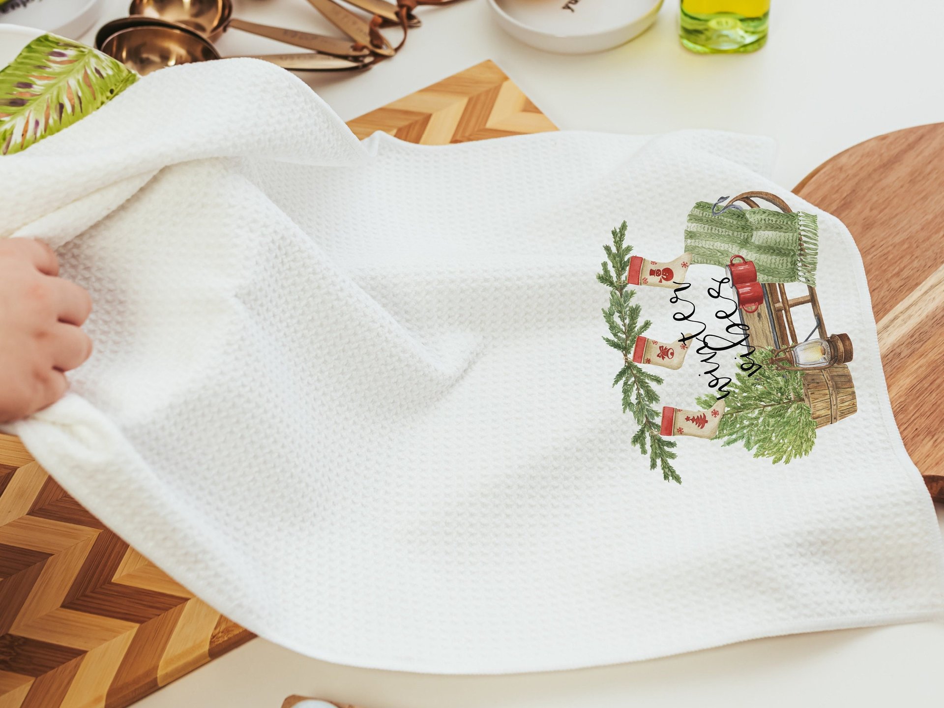 winter vibes cozy throw pillow for couch, olive green Christmas decor for home, secret Santa gifts for coworkers, cute Christmas gifts for