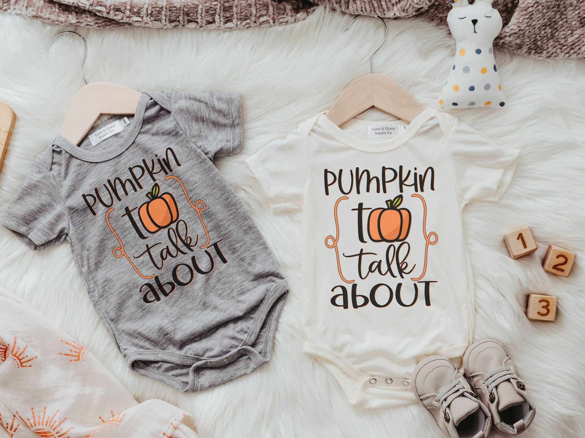 Pumpkin Baby Outfit Set, Fall Newborn Clothes, Baby Shower Gift