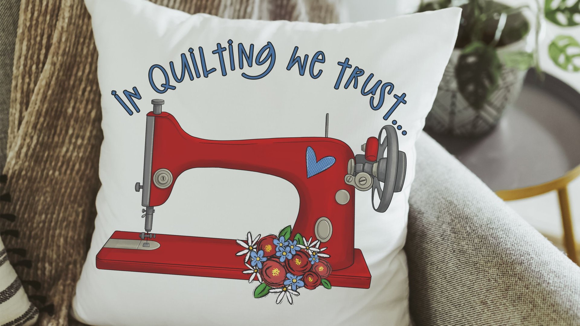 cute quilting throw pillow for Mom, craft room decor, quilter gifts, crafty gifts, she shed decorations, sewist gifts, quilting life accent