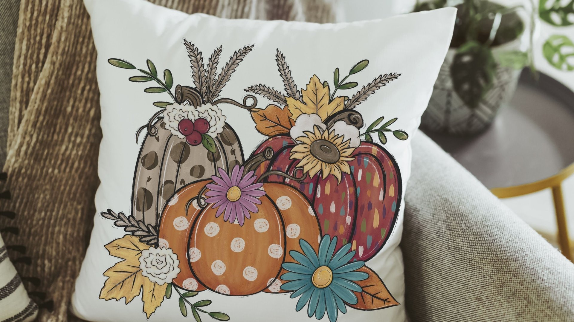 Leopard print pumpkin throw pillow 