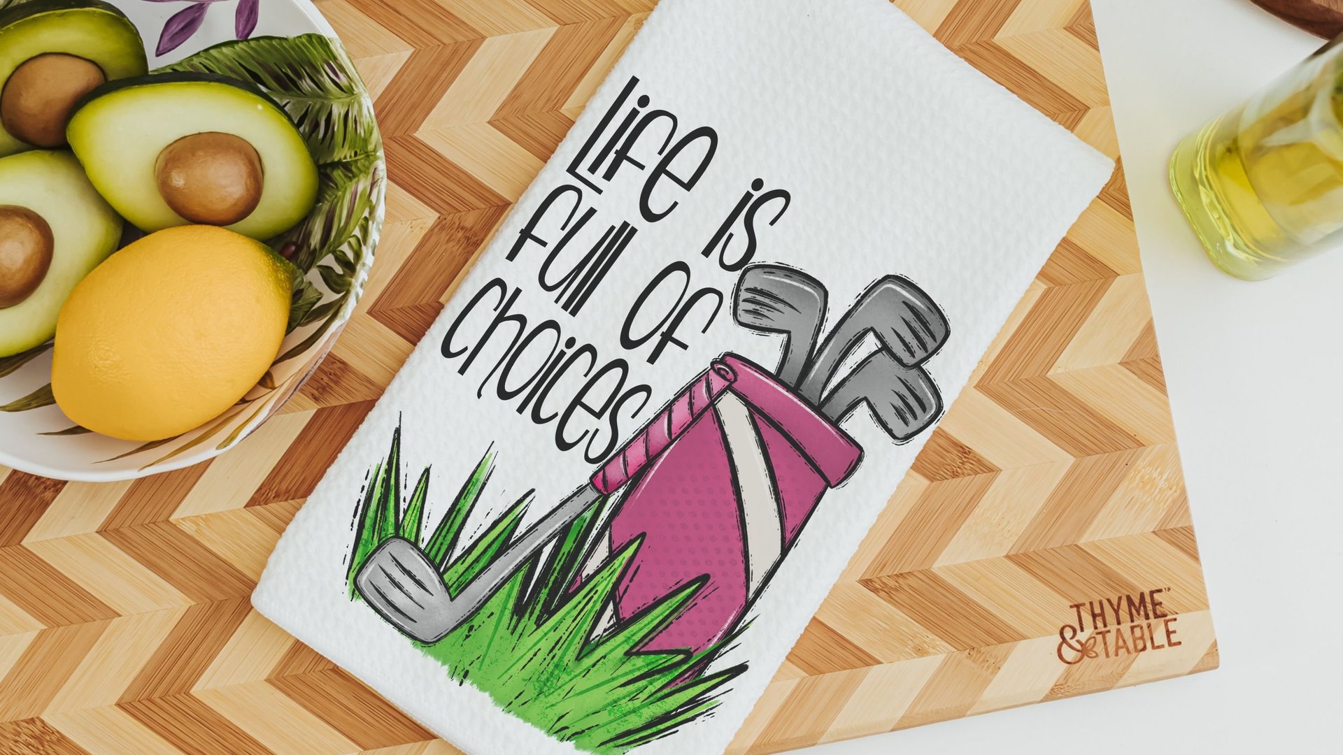 lets par tee funny golf kitchen towels, drive it like you stole it golf hand towels for bathroom, golf now wine later golf gifts for women