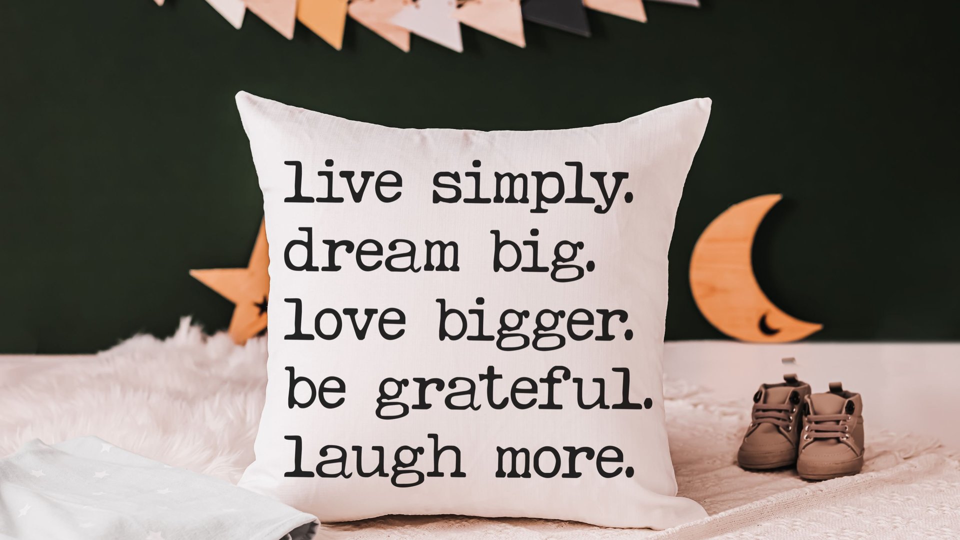 inspirational throw pillows for couch, college dorm decor for girls, gender neutral nursery pillows, unisex baby gifts, positive affirmation