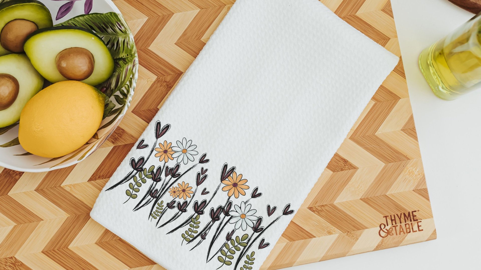floral kitchen towels for all the seasons, wildflower kitchen items, gardener gifts for women, plant mom gift, botanical kitchen decor, new
